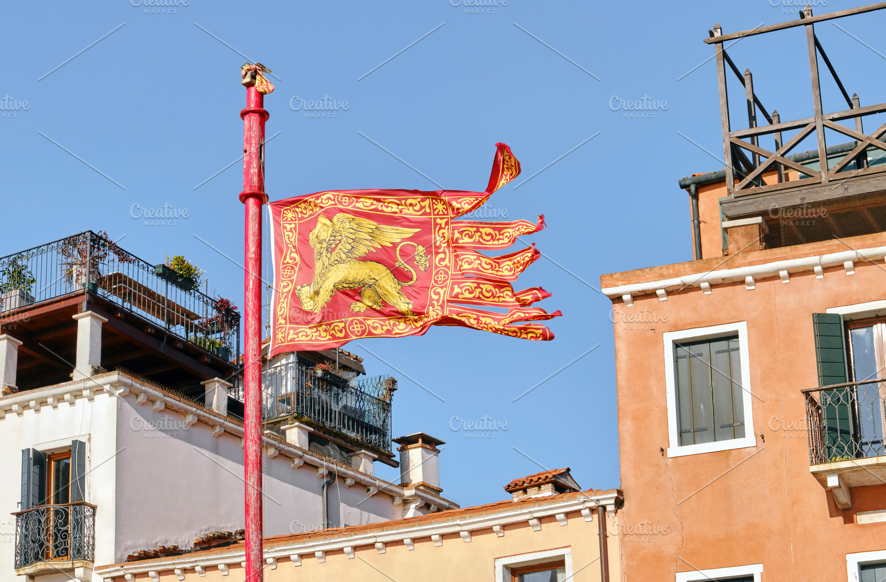 Flag of Venice in Italy, an Arts & Entertainment Photo by BOOCYS