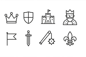 Collection of historical medieval, an Object Illustration by ZinetroN