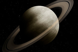 Saturn containing earth, planet, and cosmos