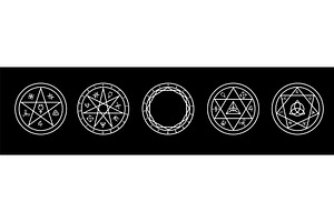 Sacred geometric shapes with, an Illustration by skripnikbb