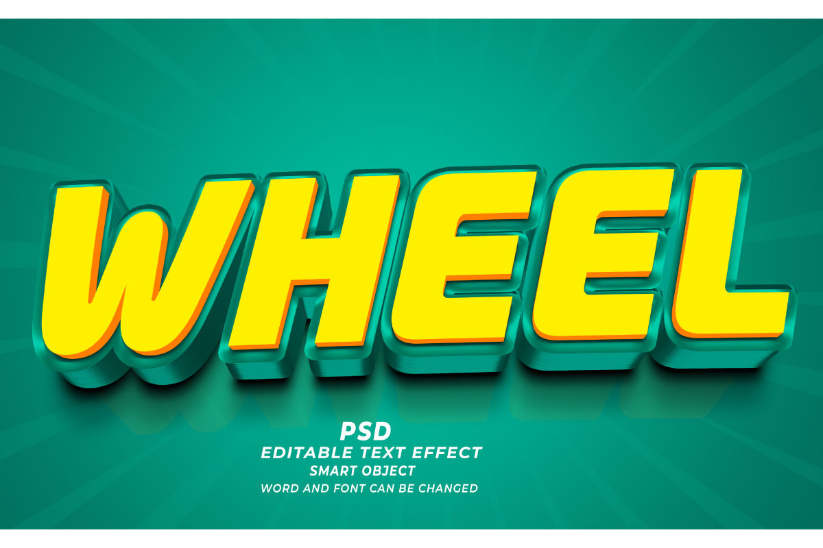 Wheel PSD Editable Text Effect, a Layer Style Add-On by TrueVector