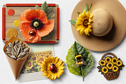 Sunflowers Realistic PNG Objects, an Object Graphic by Iconogenic (Thumbnail 6 of 8)