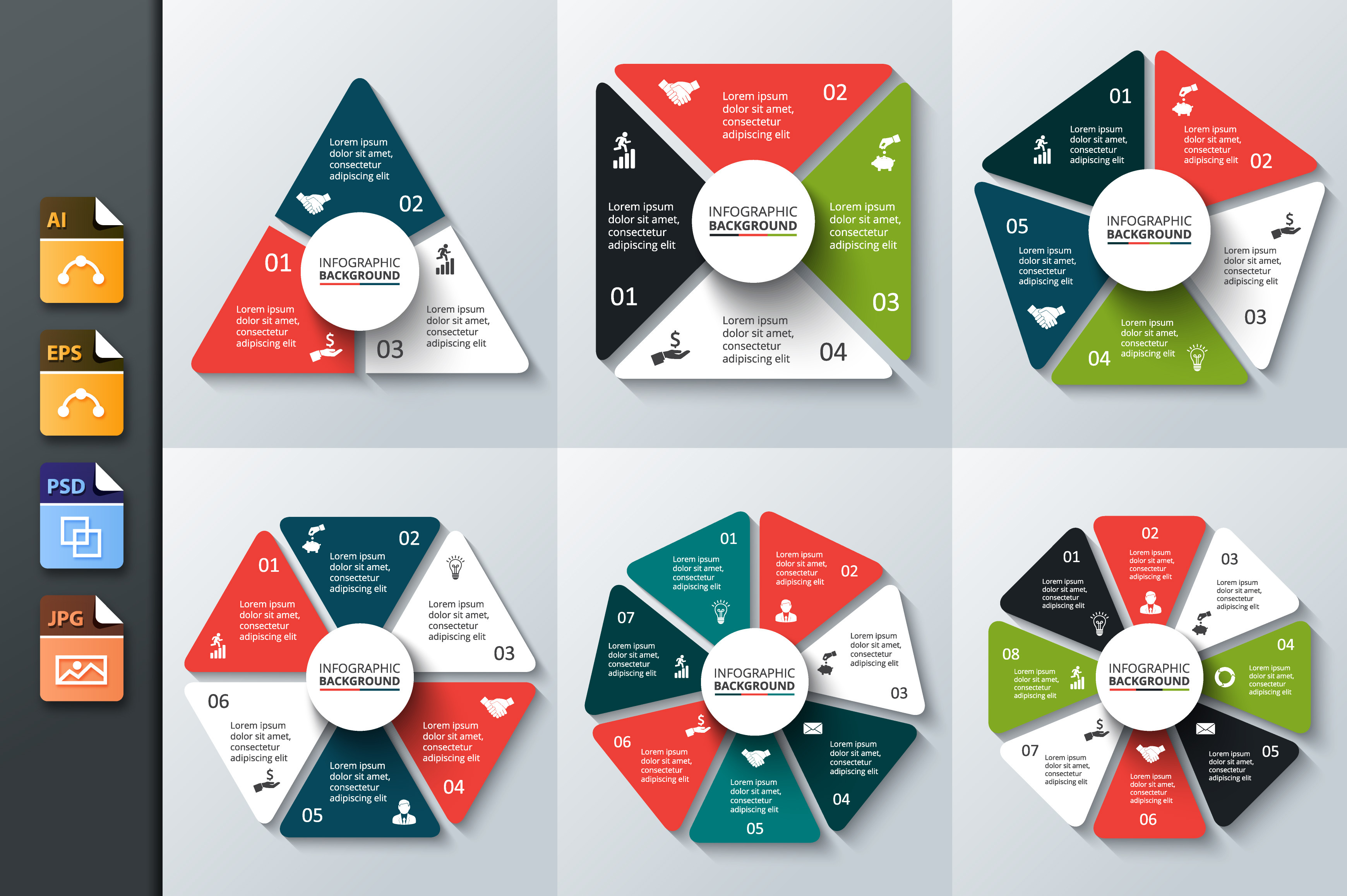 Infographics template set v.3, a Presentation Template by Abert