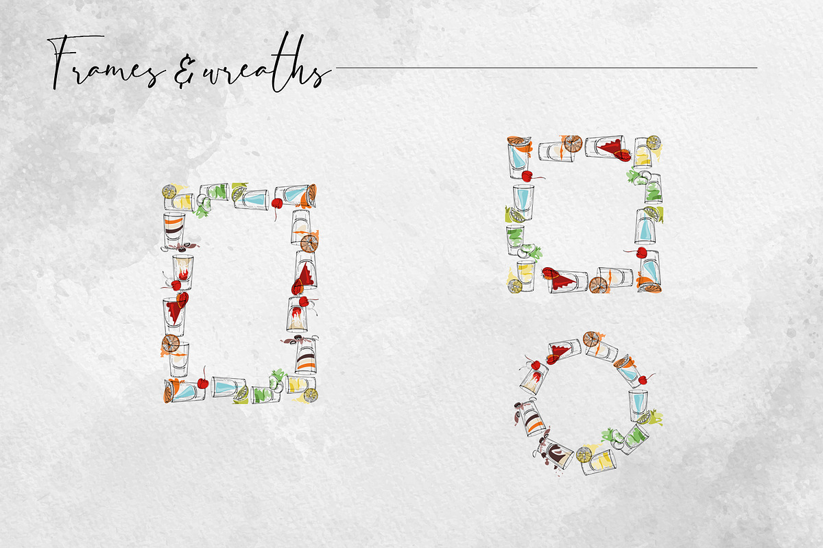 Classic cocktail shots, a Food Illustration by MsFlaffy (Photo 8 of 12)