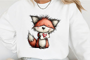 Whimsical Valentine Fox Clipart, an Illustration by OK Design (Thumbnail 4 of 6)