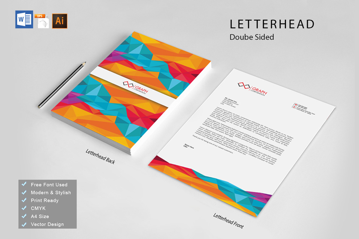 Letterhead, a Stationery Template by asimalikhan555 (Photo 1 of 4)