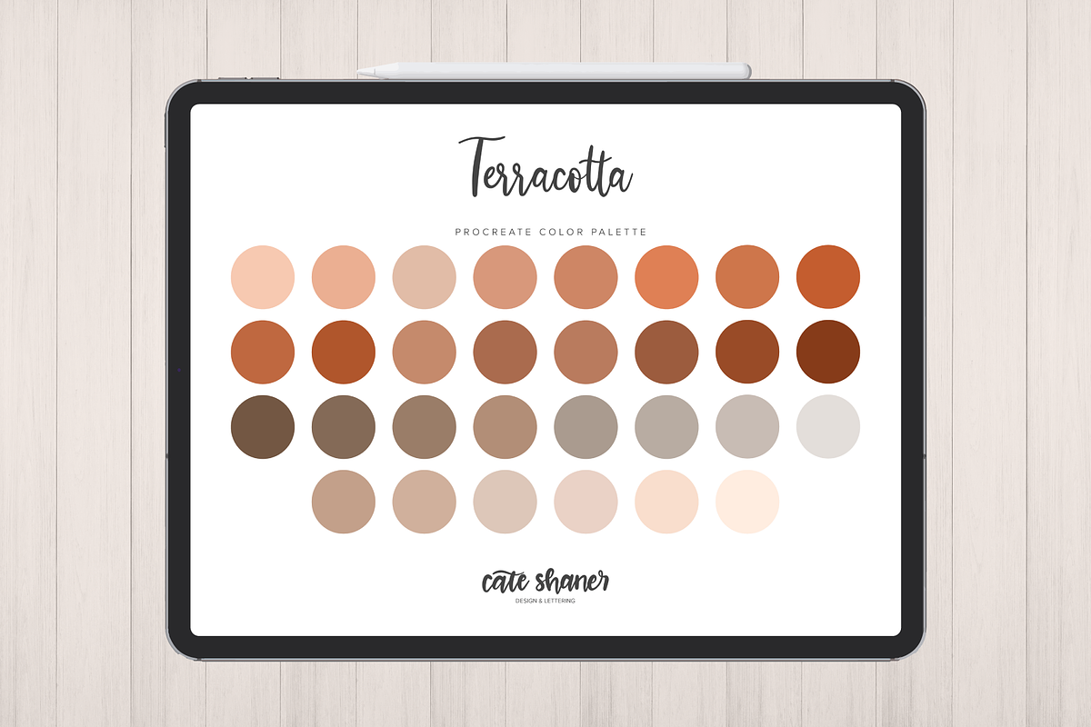 Terracotta Procreate Color Palette, a Palette Add-On by Cate Shaner (Photo 1 of 3)