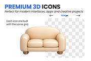 60 Home & Interior 3D Premium Icons, a Solid Icon by Icons Drop (Thumbnail 3 of 5)