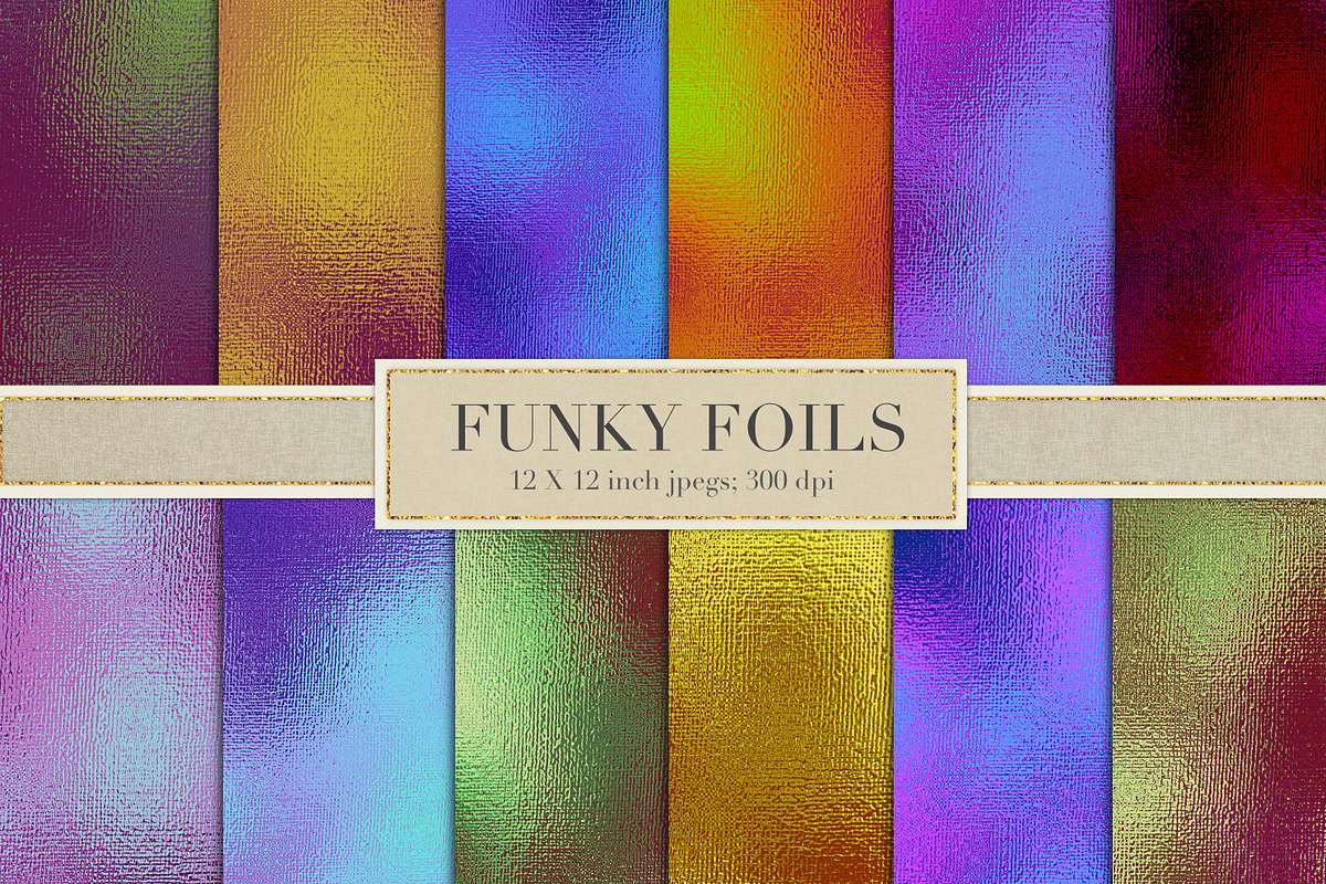 Multicolored foil backgrounds, a Texture Graphic by Paper Farms (Photo 1 of 2)