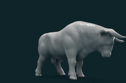 Bull 2, an Animal 3D Model by Giimann