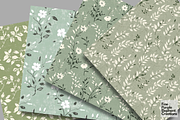 Sage Green Distressed Cottagecore, a Pattern Graphic by Fine Purple Elephant (Thumbnail 3 of 5)