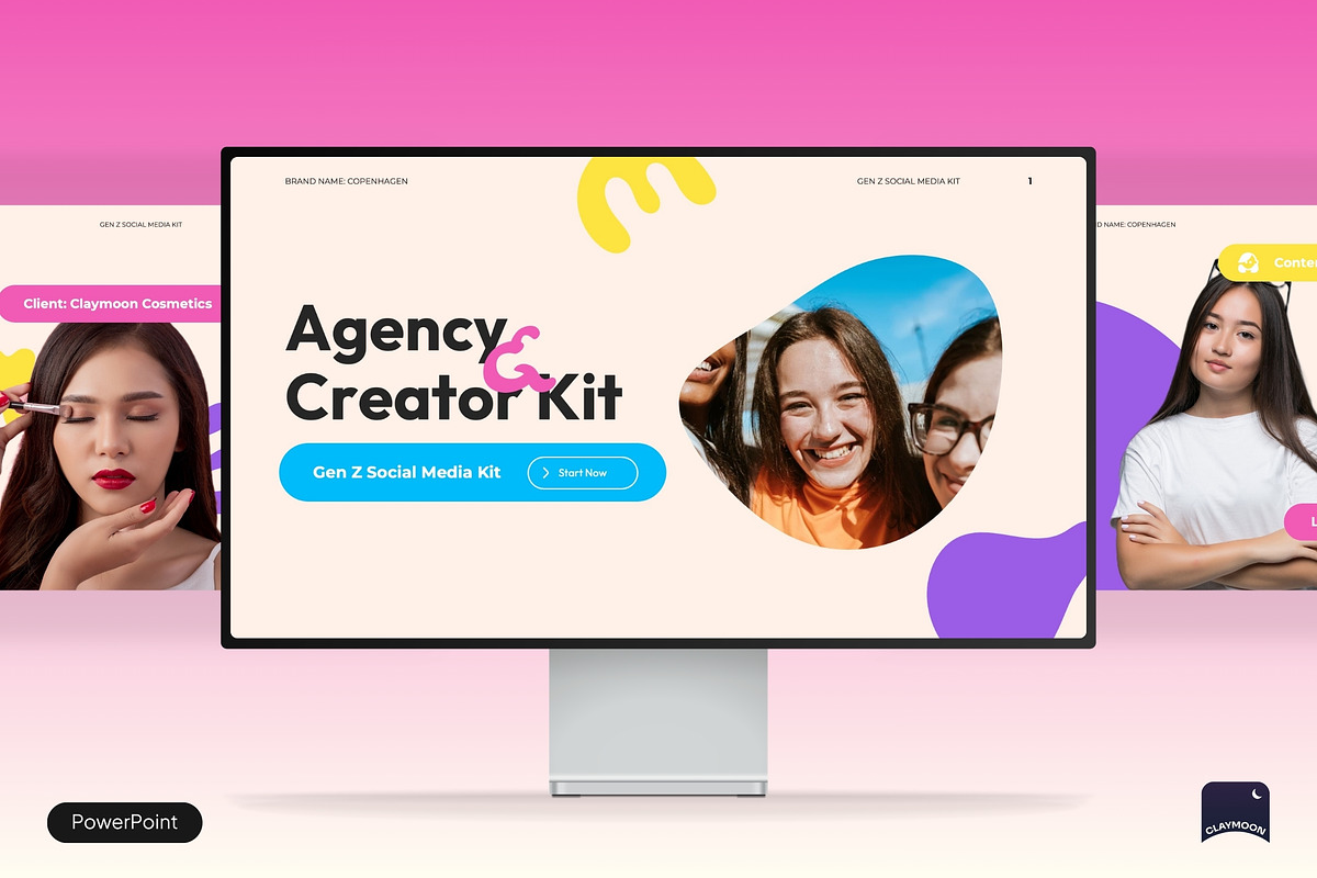 Agency & Creator Kit Pitch Deck, a Presentation Template by Claymoon Lab (Photo 1 of 7)