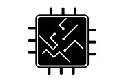 Microcircuit icon design template, a Solid Icon by Sumberpangan (Thumbnail 1 of 3)