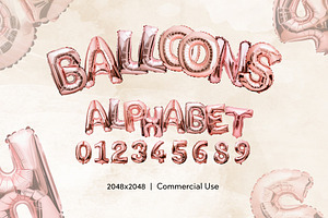 Pink Balloon British Alphabet & Numb