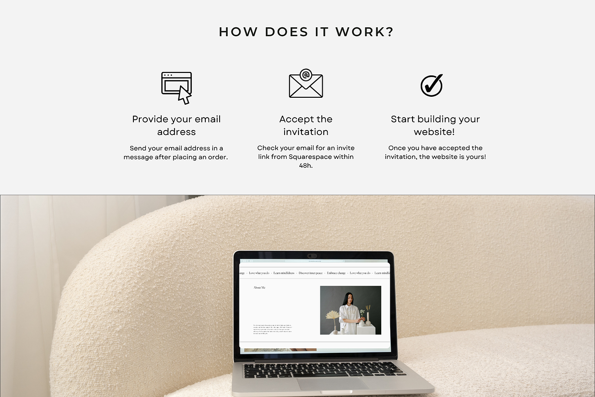 Squarespace Therapist Website Template preview 6