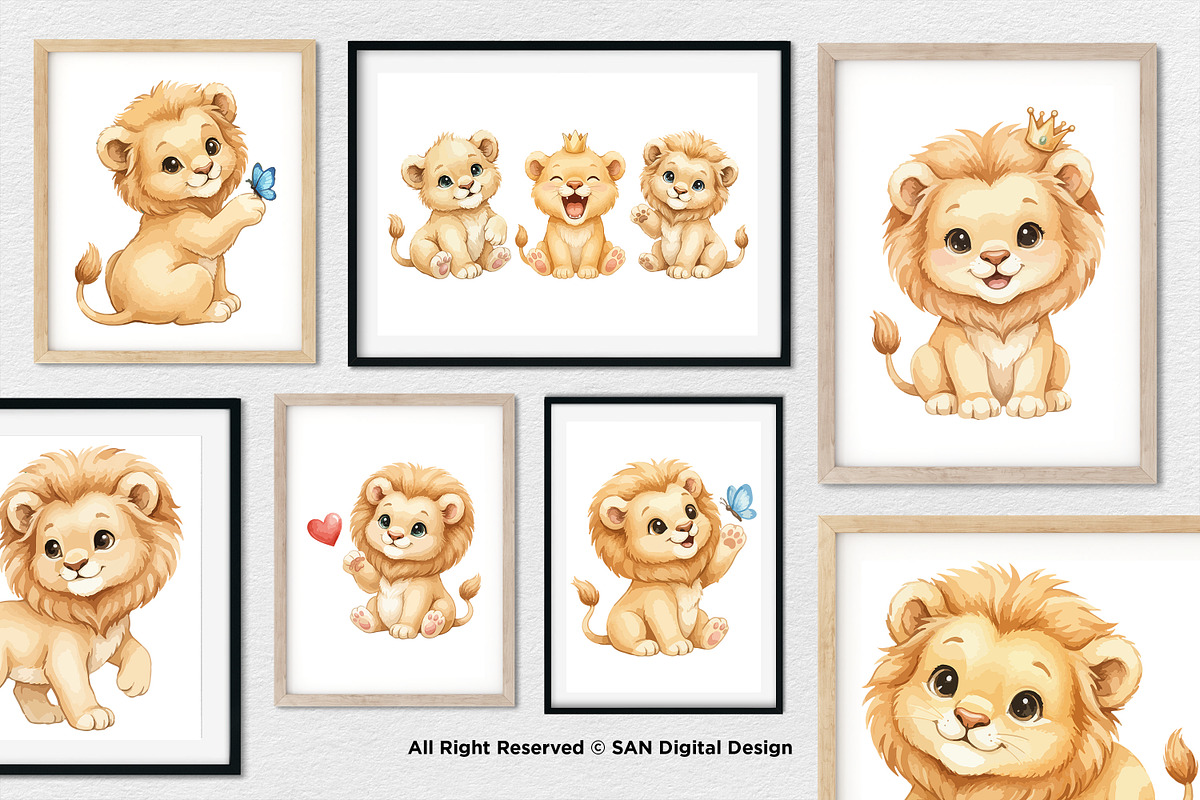 15 Bundle Watercolor The Lion King, an Animal Illustration by Morspective (Photo 4 of 8)