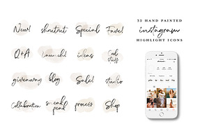 80 Instagram Highlight Icon Bundle