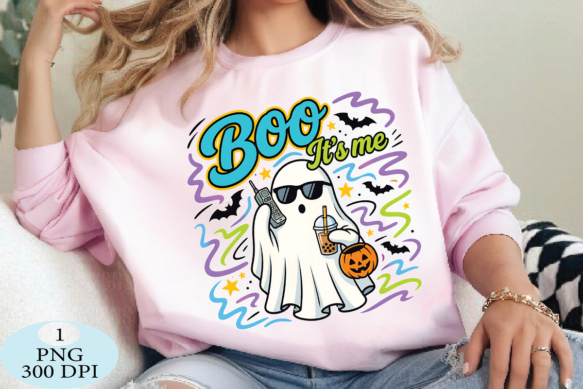 Cute Halloween Coffee Ghost Boo PNG, a Seasonal Illustration by Daily.Designs (Photo 3 of 5)