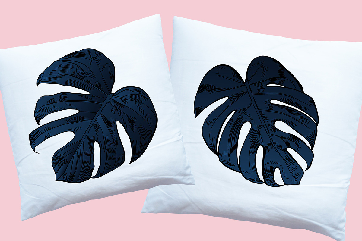 Dark Monstera leaves, an Illustration by Tanya Akhmett (Photo 4 of 7)