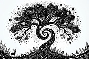 50 Mystical Galaxy Forest Silhouette, a Technology Illustration by Amazin_art (Thumbnail 4 of 33)