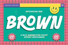 Brown Bold Handwritten Script Font