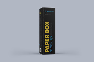 Paper Box Mockup 46x163mm