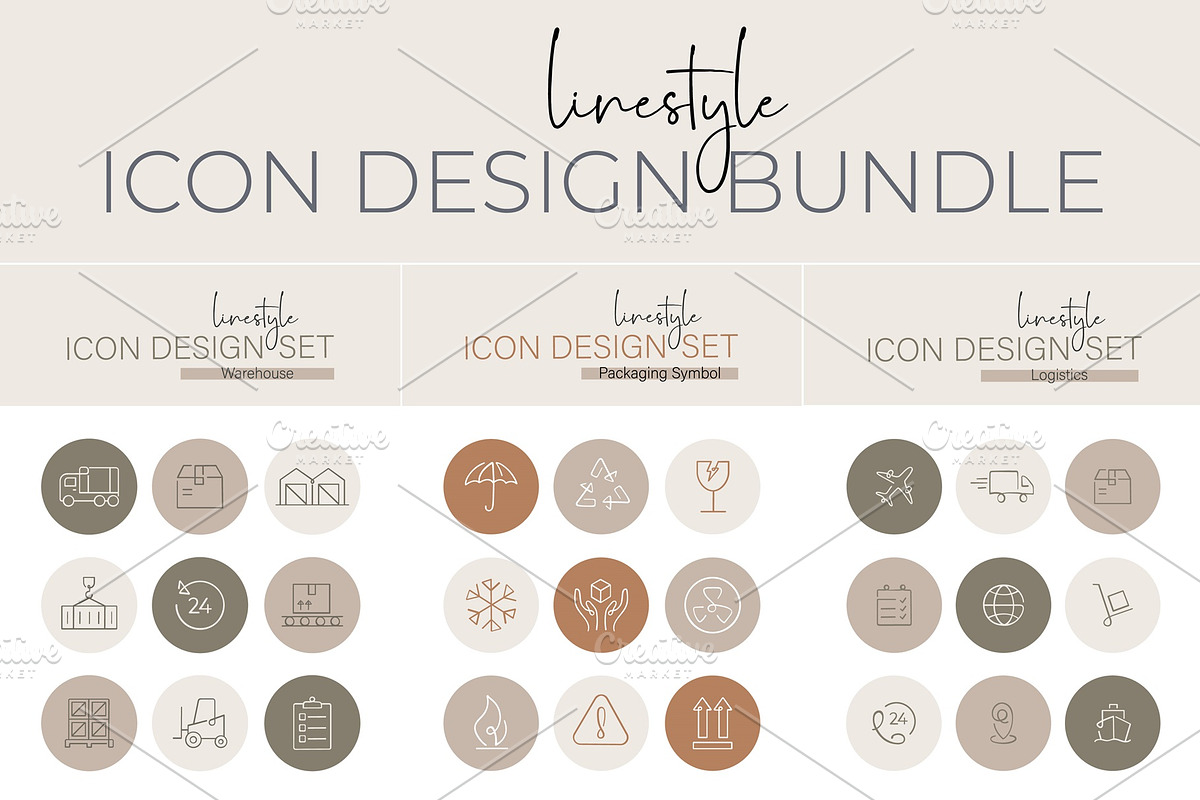 Icon Design Bundle Logistics, an Outline Icon by pepulousdsg
