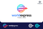World Express delivery logo, a Branding & Logo Template by Lucky Creative (Thumbnail 1 of 4)