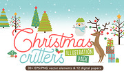 Christmas Critters Illustration Pack, an Animal Illustration by Quirky Queen Media (Thumbnail 1 of 9)