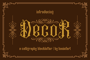 Decor - Blackletter Font