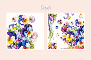 Pansies. Watercolor., a Decorative Illustration by Ekaterina Mikheeva (Thumbnail 6 of 7)
