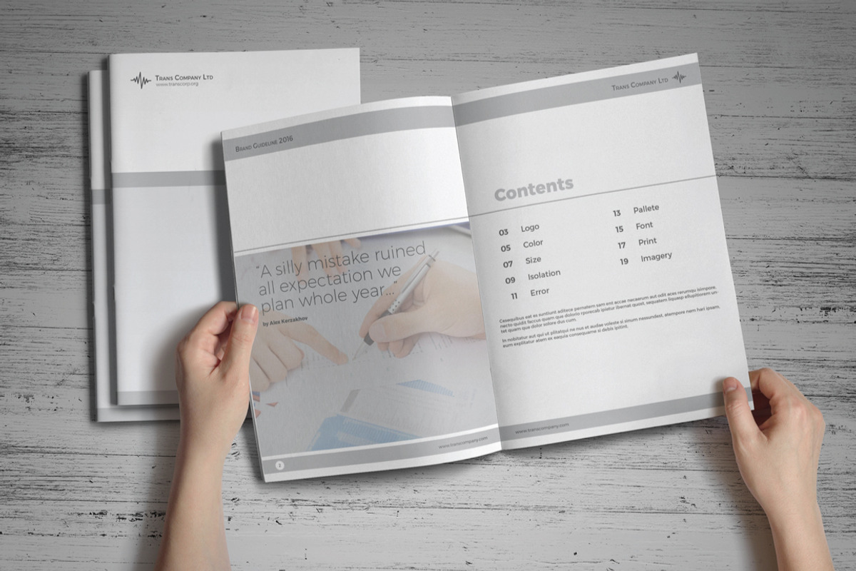 Brand Guidelines Template, a Brochure Template by voryu (Photo 2 of 5)