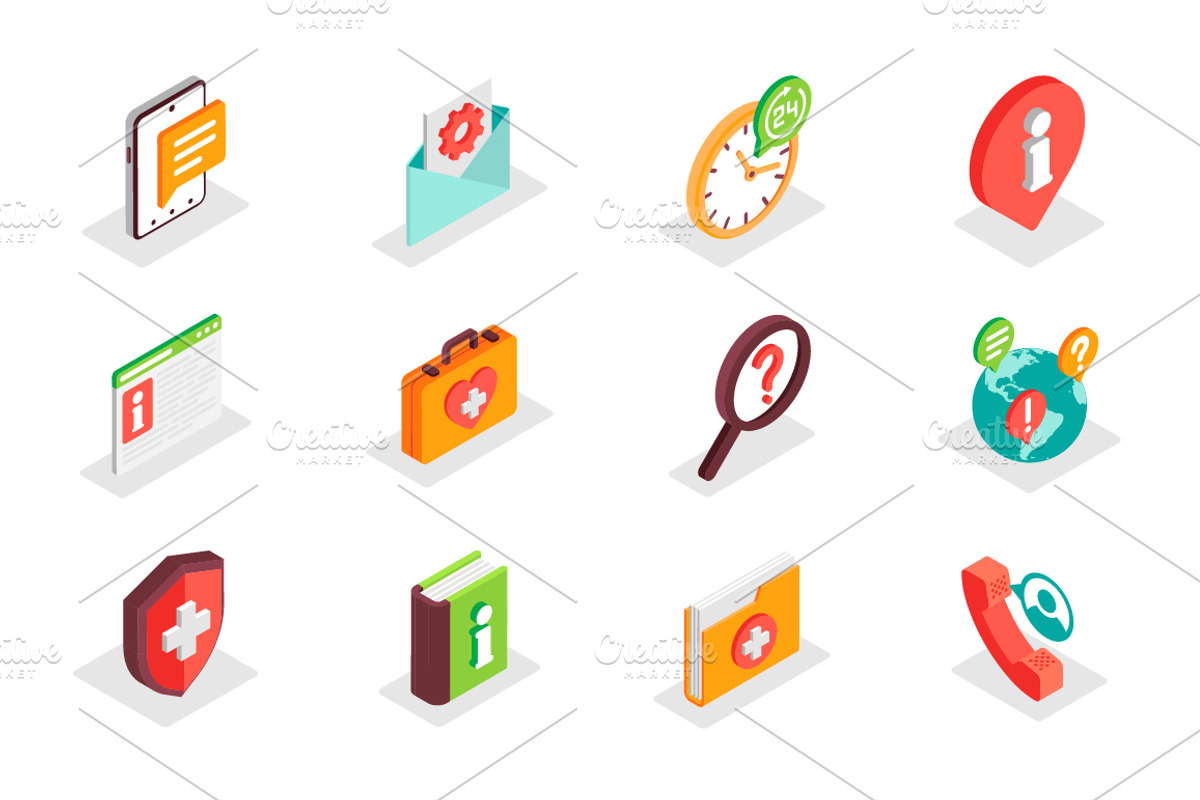 Isometric Icons Pack, a Duotone Icon by alexdndz (Photo 4 of 21)