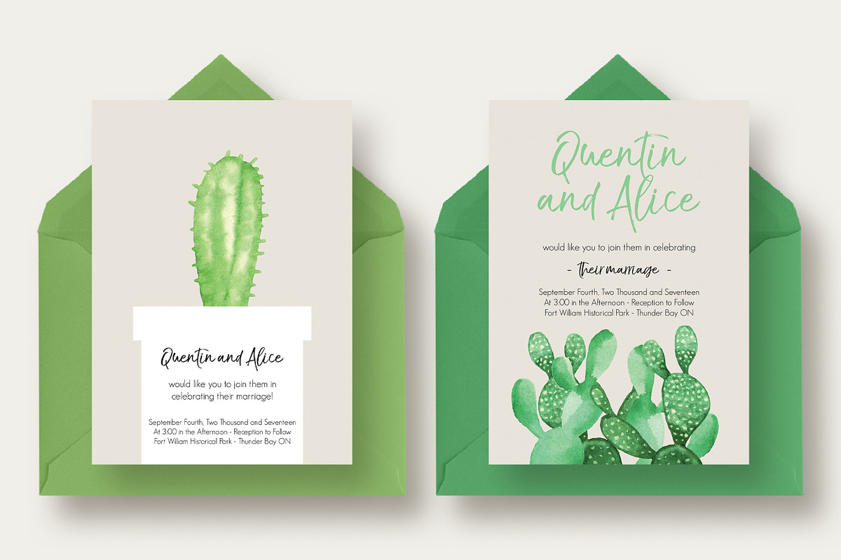 Cactus Wedding Suite, an Invitation Template by Knotted Design (Photo 5 of 7)