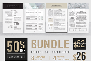 Professiona Resume BUNDLE Template M