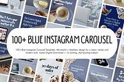 100 Blue Instagram Carousel Template, a Templates & Theme by wekreatif (Thumbnail 1 of 5)
