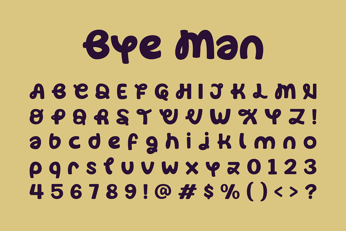 Bye Man, a Sans Serif Font by ahweproject (Photo 2 of 10)