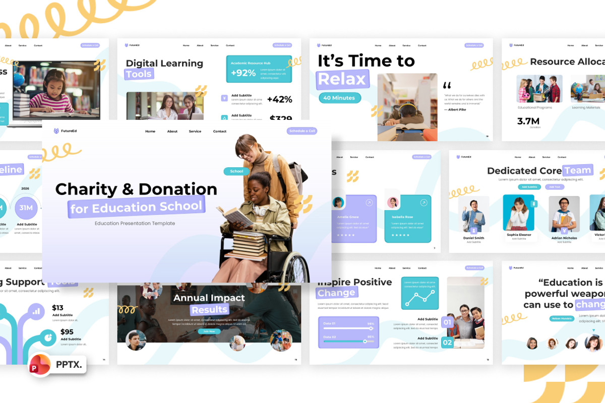 Charity & Donation for Education, a Presentation Template by Loin Studio (Photo 1 of 4)
