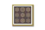 Set of Round Vector Snowflakes, an Outline Icon by FineArtStudio (Thumbnail 2 of 3)
