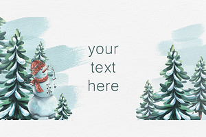 Cozy Winter Watercolor Templates