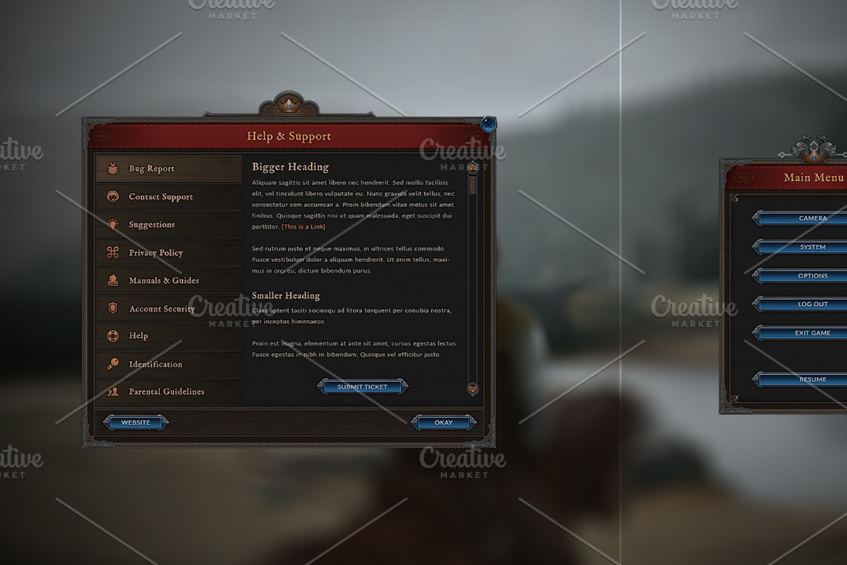 Mercenary - RPG User Interface, a Graphic by Kodiak Graphics (Photo 7 of 14)