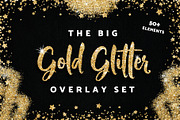Gold Glitter Overlay Frames Borders, a Texture Graphic by Nifty Template Studio (Thumbnail 1 of 9)