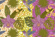 Tropical Hummingbird Orchid Botanica, a Pattern Graphic by NayaChu (Thumbnail 5 of 9)