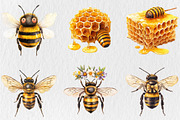 Little Honeybee Clipart, an Animal Illustration by Rose Art (Thumbnail 4 of 4)