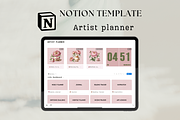 Notion artist planner, a Design Template by Petite Zakka Boutique (Thumbnail 1 of 9)