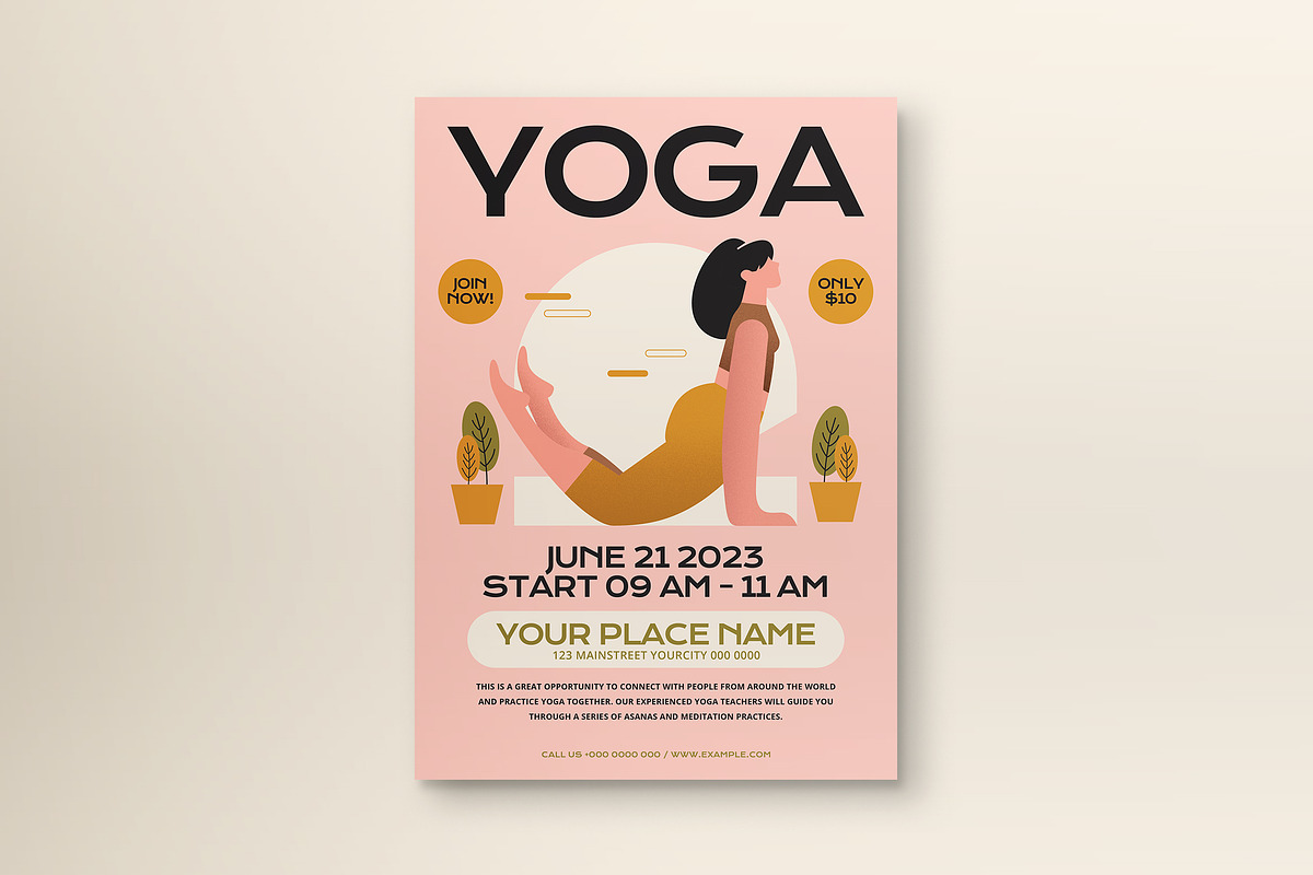 International Yoga Day Flyer, a Flyer Template by Tokosatsu (Photo 2 of 3)