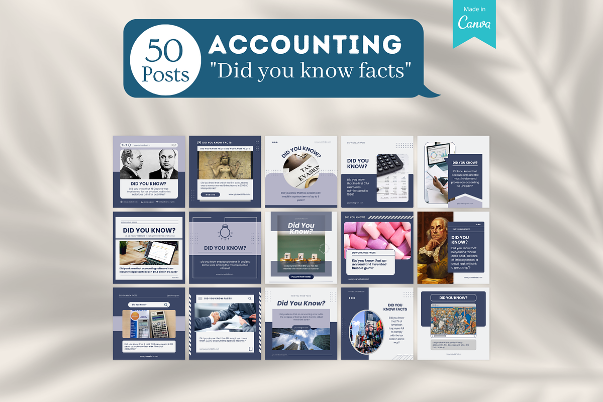 Accountant Posts - Canva Templates, a Social Media Template by Viral Content Design (Photo 7 of 15)