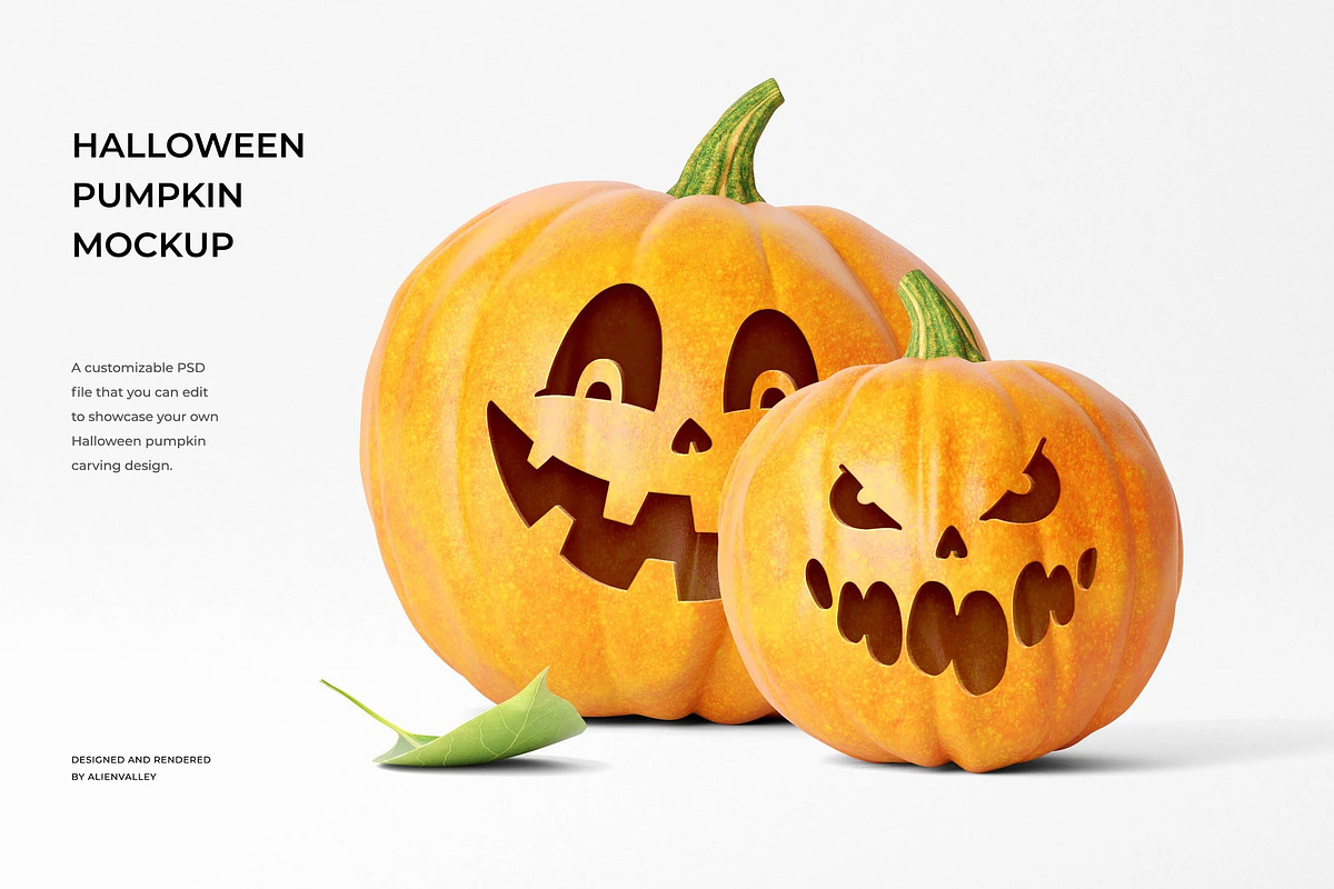 Halloween Pumpkin Mockup, a Product Mockup by zpackcreative (Photo 1 of 7)