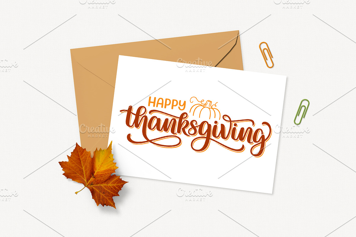 Autumn and Thanksgiving Phrases Set, a Seasonal Illustration by InkySplash (Photo 4 of 7)