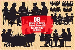 People Eating Vector Design, an Illustration by jahid234
